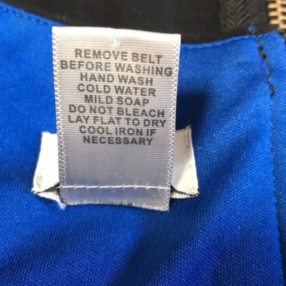 Cache blue and black color block zip back dress - Picture 5 of 6